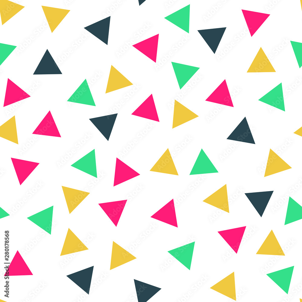 Abstract Triangles Modern Geometric Seamless Pattern