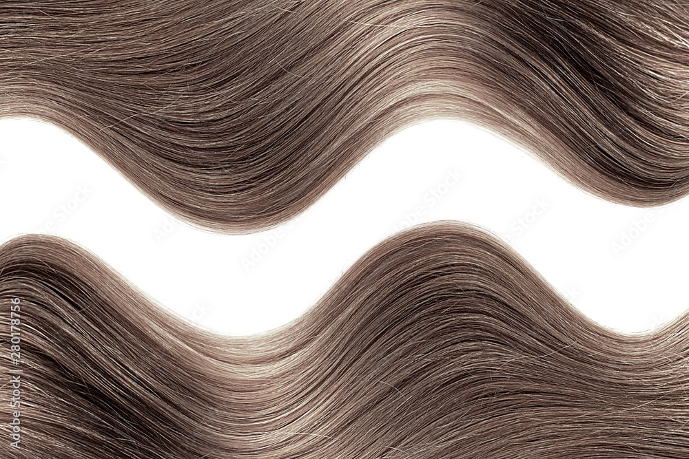 Brown shiny hair as background