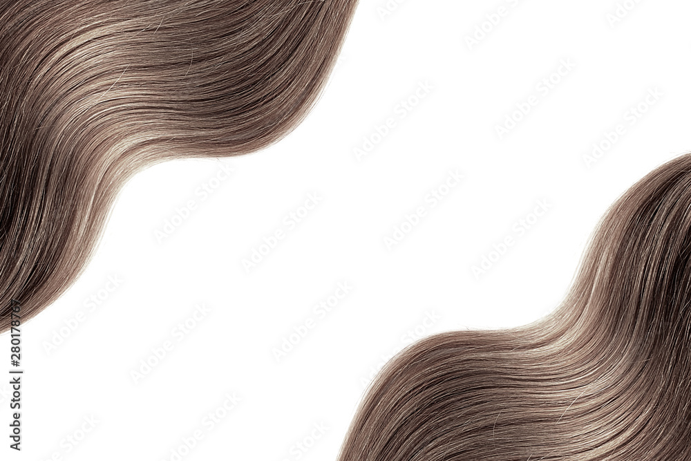 Brown shiny hair as background. Copyspace Brown shiny hair as background. Copyspace