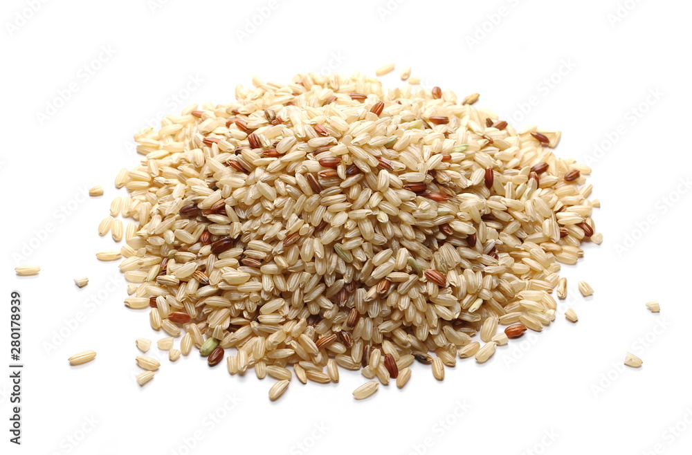 Integral rice pile isolated on white background Integral rice pile isolated on white background