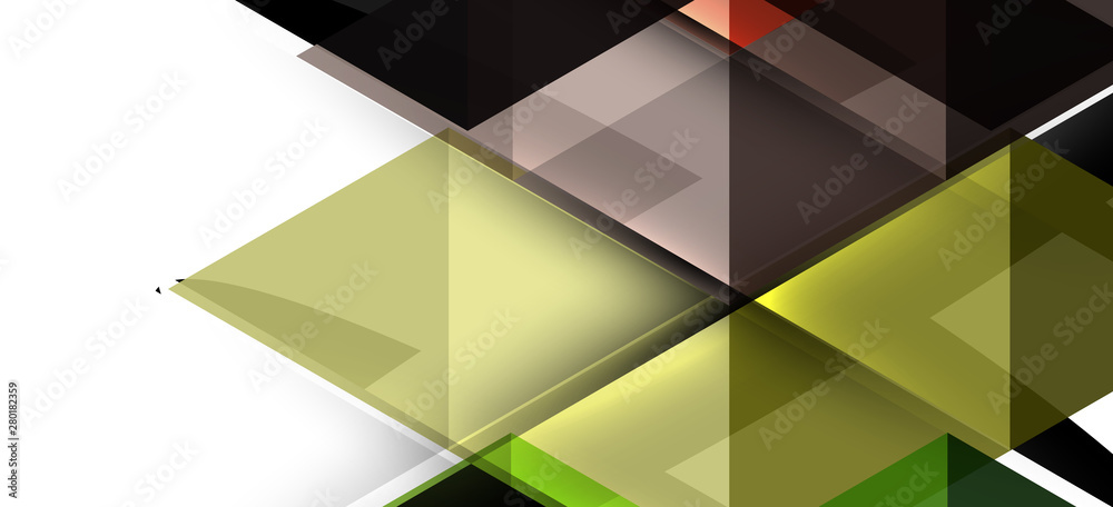 Abstract triangle pattern, colorful backdrop. Presentation template. Modern textured shape. Trendy modern style