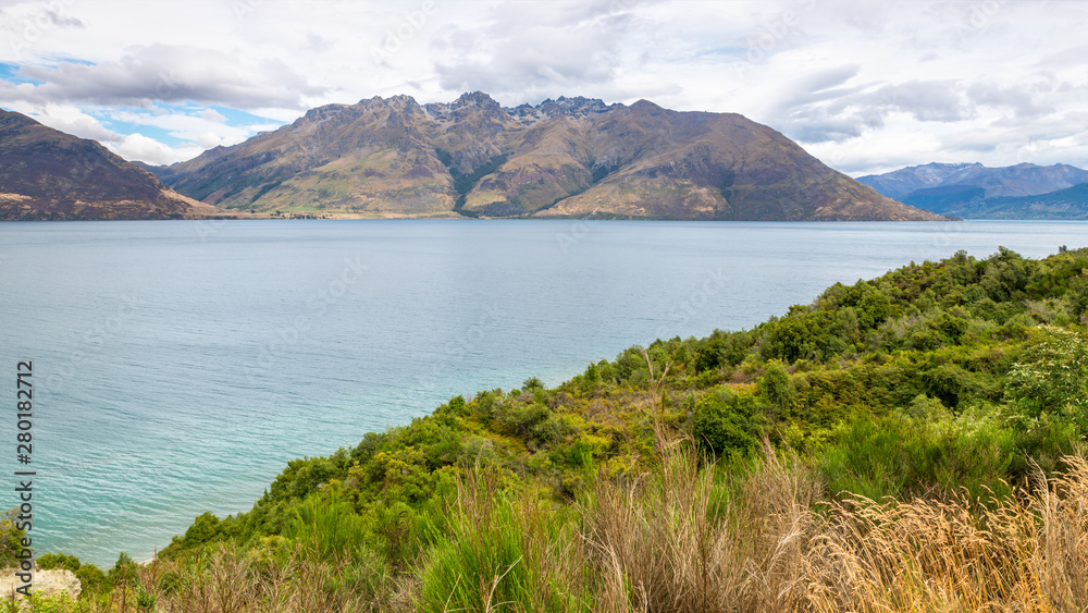 scenery at Lake Te Anau, New Zealand