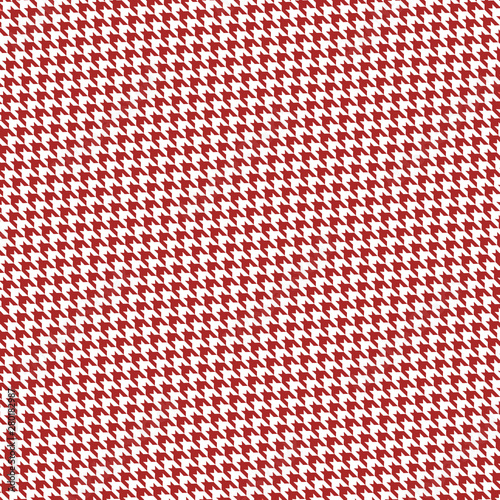 red background with houndstooth pattern