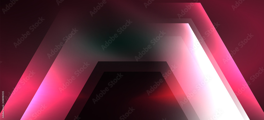 Shiny hexagon neon template. Futuristic digital technology concept. Vector abstract graphic design. Shiny hexagon neon template. Futuristic digital technology concept. Vector abstract graphic design.