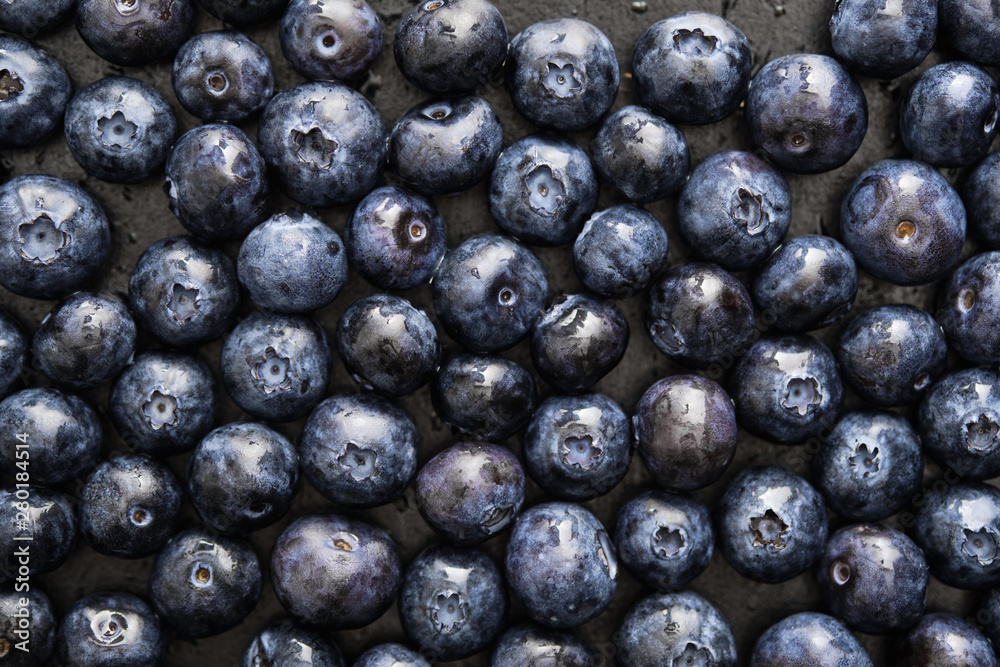 Close-up of ripe and juicy fresh picked blueberries. Close-up of ripe and juicy fresh picked blueberries.
