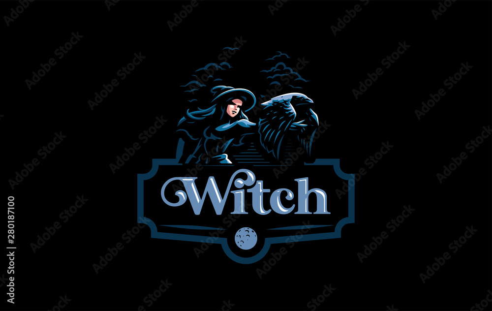 A witch in a witch's hat. A witch in a witch's hat.