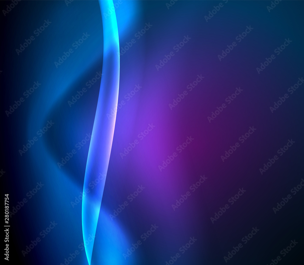 Neon blue electric wave abstract background. Abstract technology background. Black background. Abstract magic light motion background. Neon blue electric wave abstract background. Abstract technology background. Black background. Abstract magic light motion background.