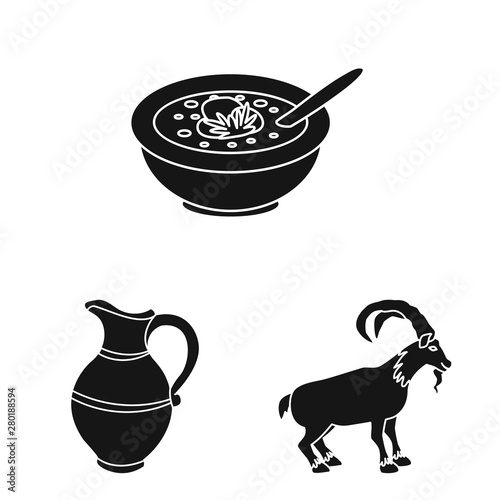 Vector illustration of heritage and originality symbol. Set of heritage and traditions stock symbol for web.
