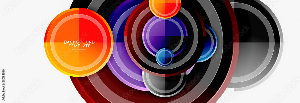 Colorful glossy circles background Colorful glossy circles background