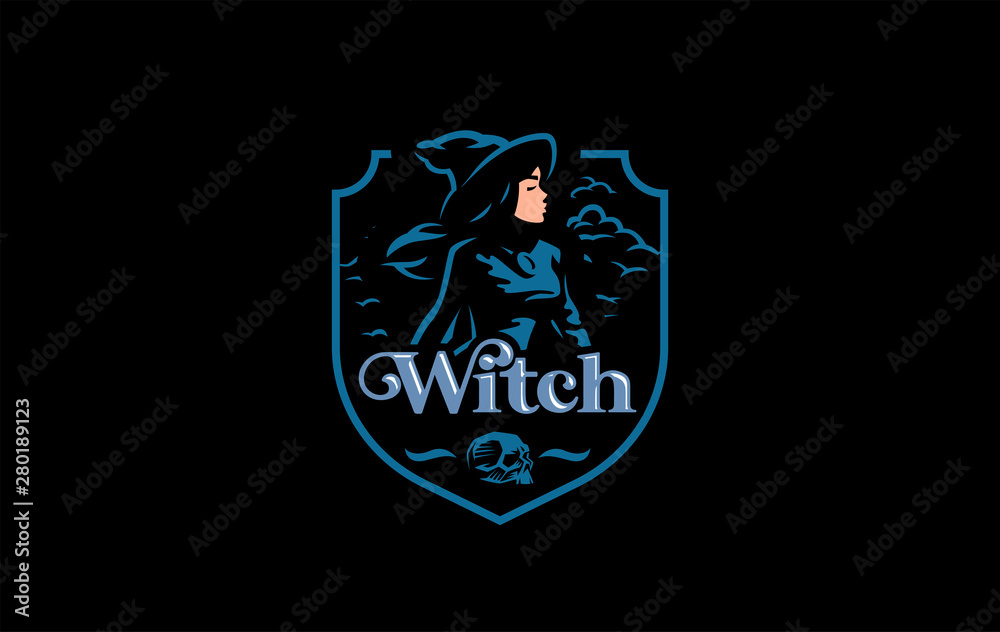 A witch in a witch's hat. A witch in a witch's hat.