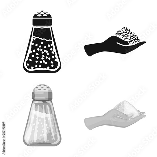 Vector design of cooking and sea symbol. Collection of cooking and baking vector icon for stock.