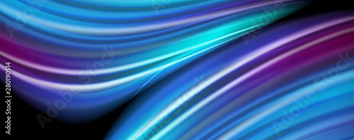 Wallpaper Mural Flowing liquid colors - modern colorful flow poster. Wave liquid shapes. Art design for your design project Torontodigital.ca