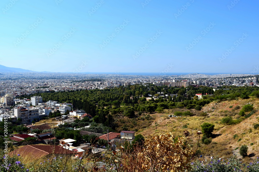 view of Athens in Greece