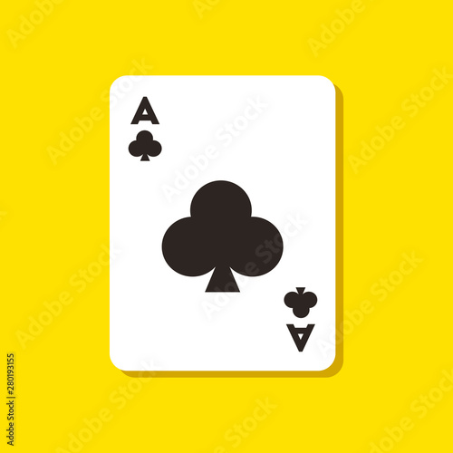 paper sticker on stylish background poker playing card