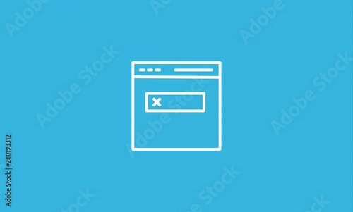 Secure Website Line Icon Animation with Alpha stock video