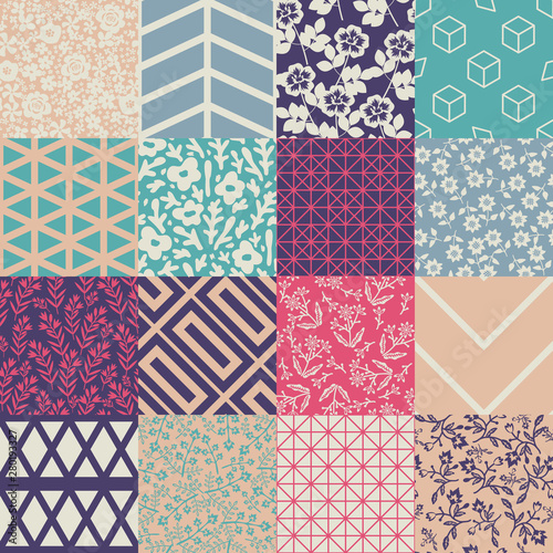 Seamless patterns set