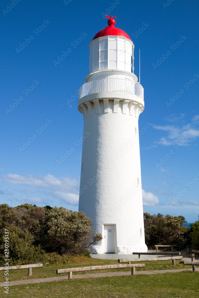 Historic Cape Schanck lighthouse on Victoria's Mornington Peninsula.