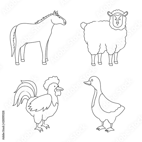 Vector design of homemade and countryside icon. Set of homemade and agriculture vector icon for stock.