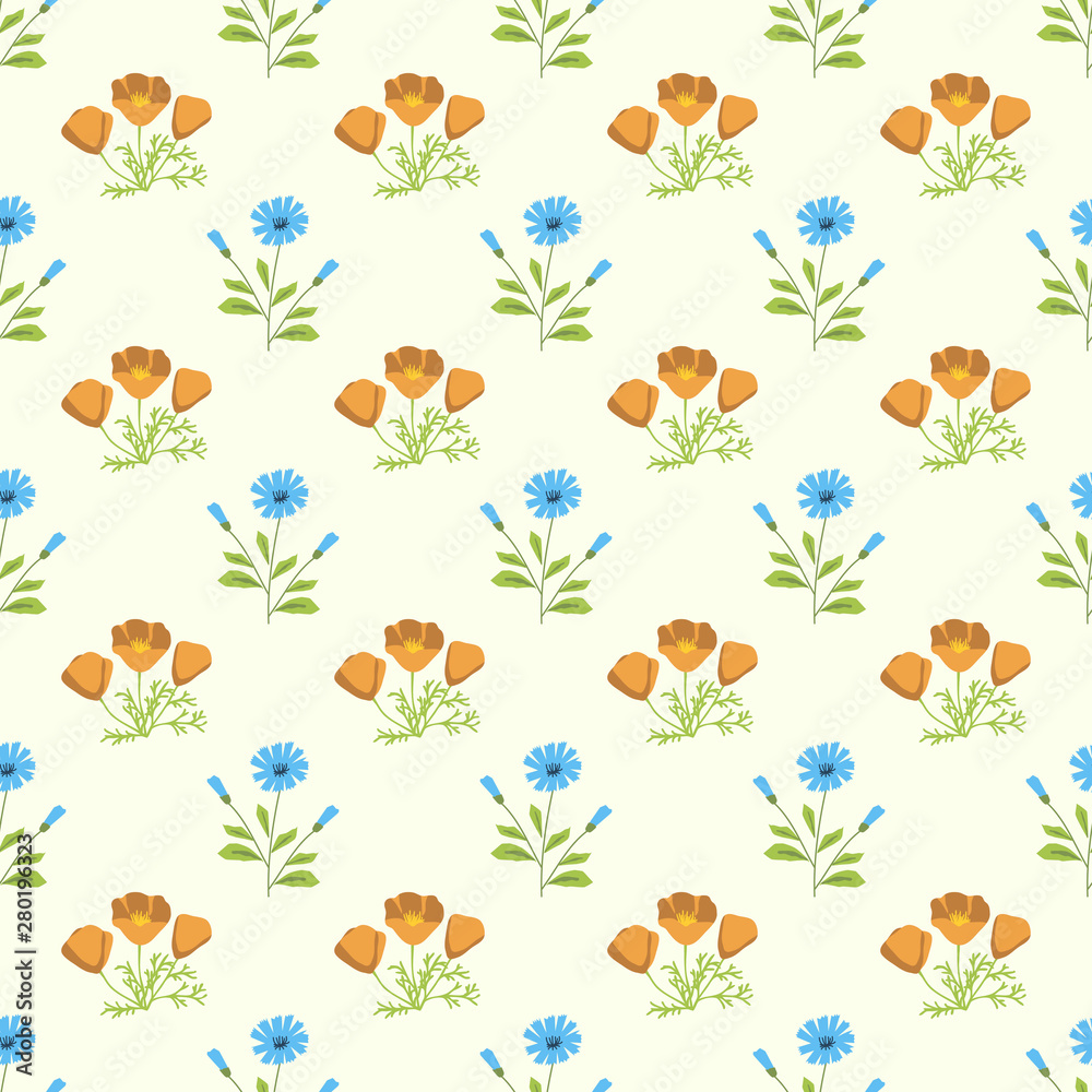 Obraz premium Seamless floral pattern