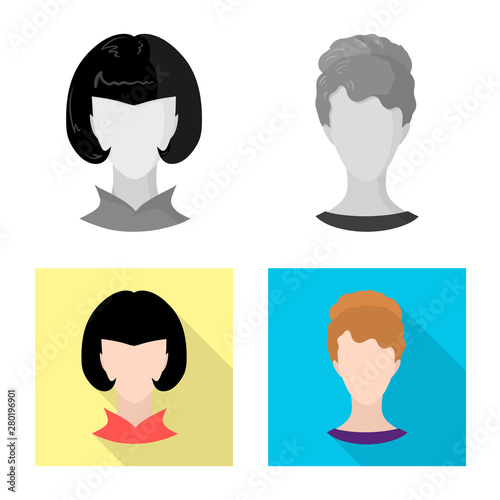 Vector design of professional and photo icon. Set of professional and profile vector icon for stock.