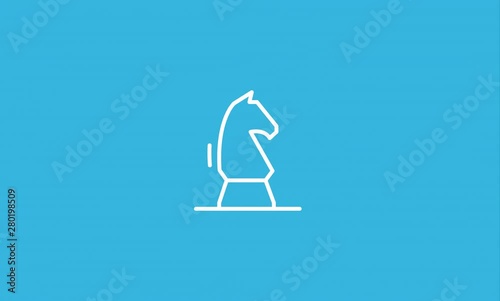 Strategy Line Icon Animation with Alpha stock video