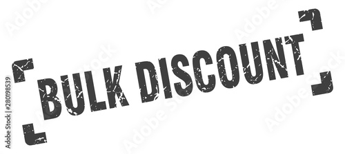 bulk discount stamp. bulk discount square grunge sign. bulk discount