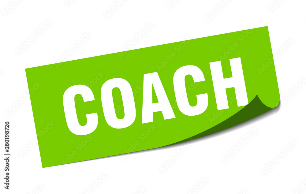 coach sticker. coach square isolated sign. coach coach sticker. coach square isolated sign. coach