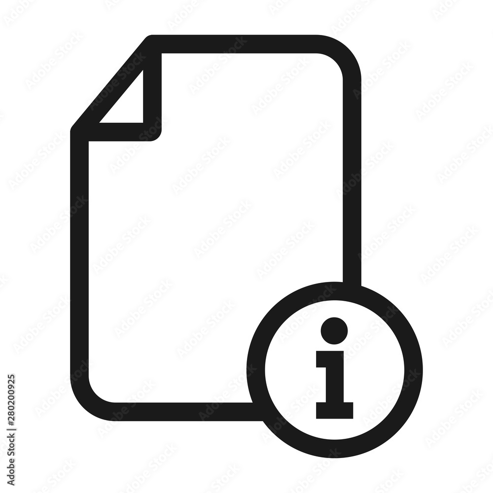 doc information - minimal line web icon. simple vector illustration. concept for infographic, website or app. doc information - minimal line web icon. simple vector illustration. concept for infographic, website or app.