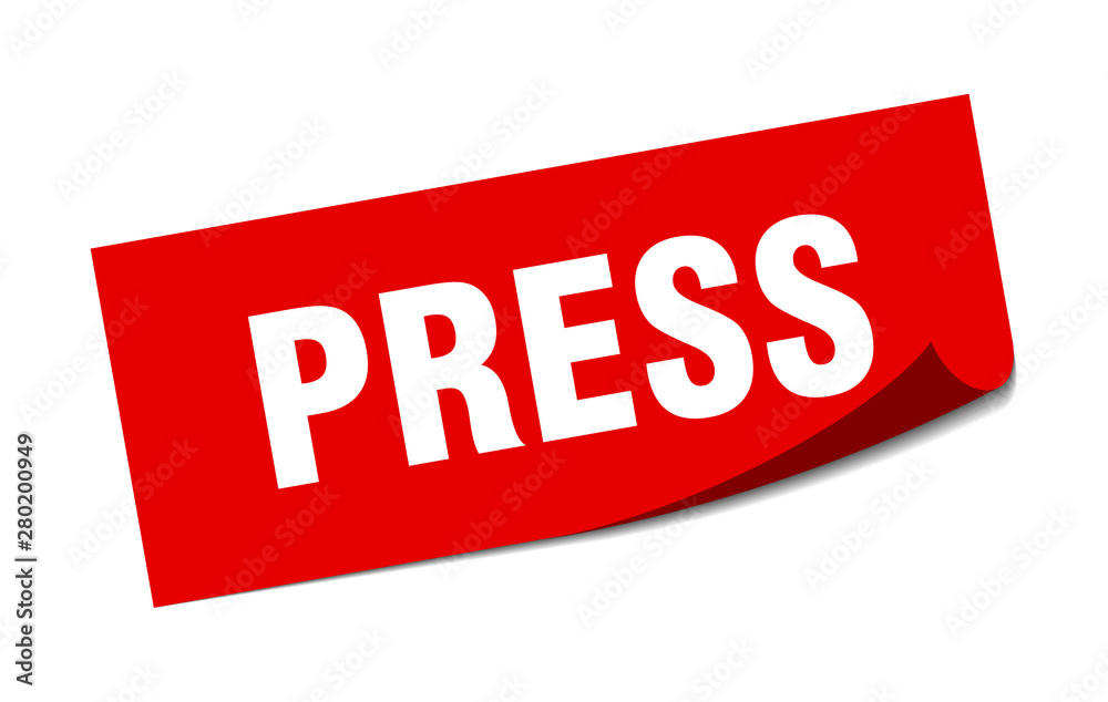 press sticker. press square isolated sign. press press sticker. press square isolated sign. press