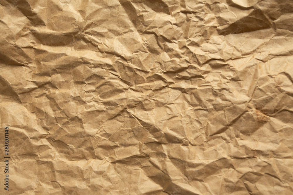 Obraz premium Brown wrinkle paper background.