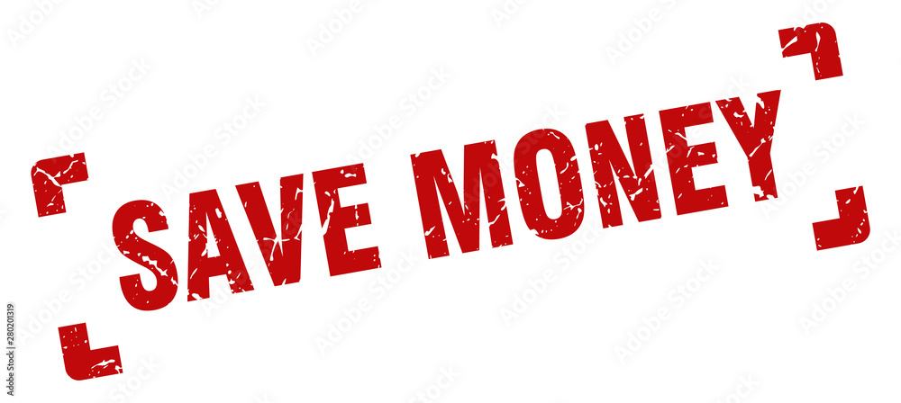 save money stamp. save money square grunge sign. save money