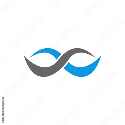 abstract infinity logo design vector