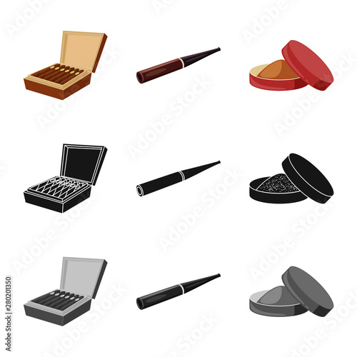 Isolated object of refuse and stop symbol. Set of refuse and habit vector icon for stock.