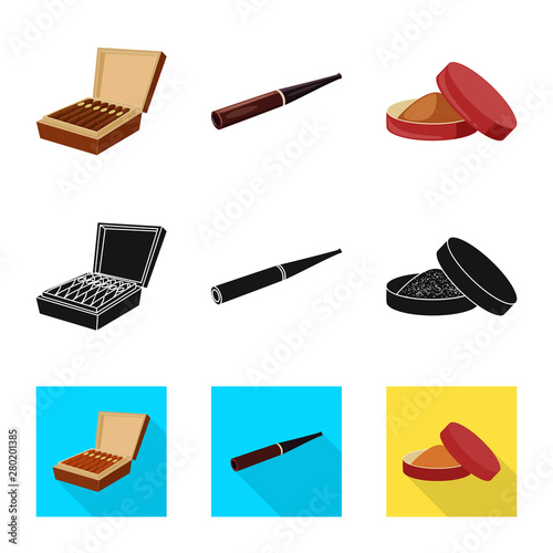 Vector design of refuse and stop sign. Set of refuse and habit stock vector illustration.