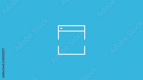Audit Line Icon Animation with Alpha stock video