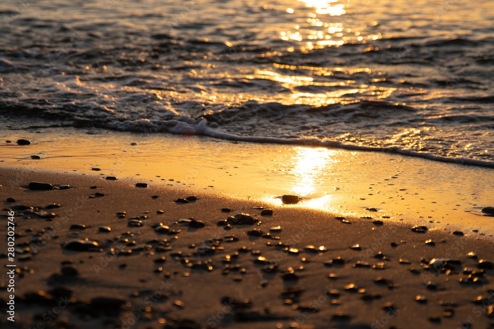 sunset on the beach