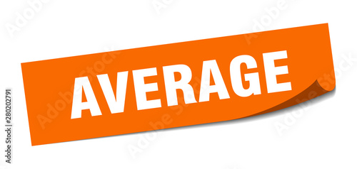 average sticker. average square isolated sign. average