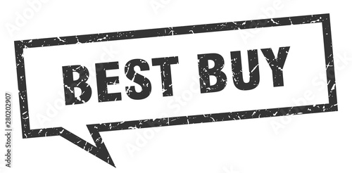 best buy sign. best buy square speech bubble. best buy