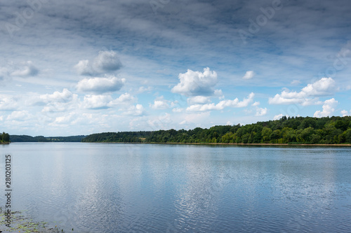 Daugava river in summer afternoon  Latvia.