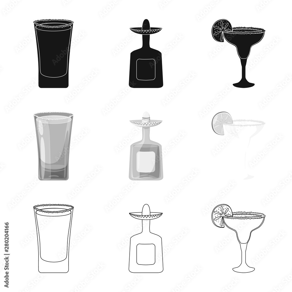 Vector design of cafe and Latin logo. Collection of cafe and national vector icon for stock. Vector design of cafe and Latin logo. Collection of cafe and national vector icon for stock.