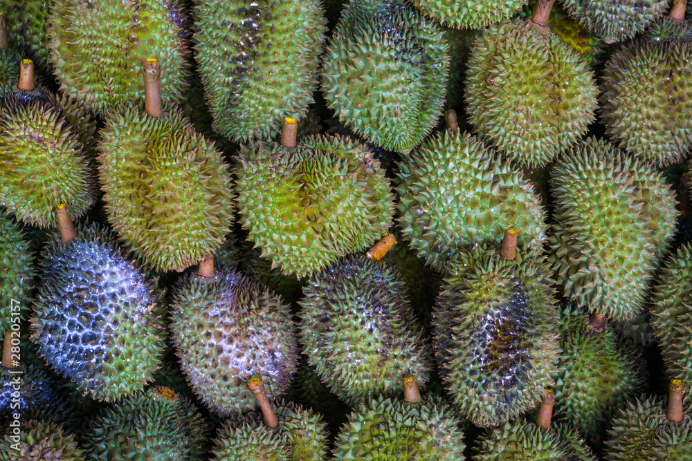 The Texture of Durian in the market The Texture of Durian in the market
