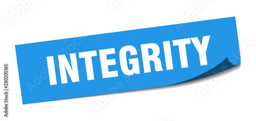 Bilde på lerret integrity sticker. integrity square isolated sign. integrity