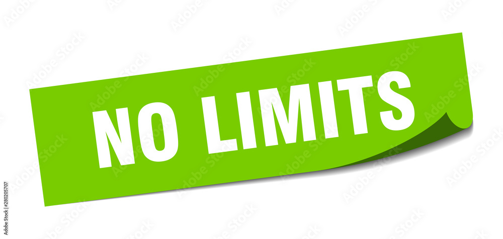 no limits sticker. no limits square isolated sign. no limits no limits sticker. no limits square isolated sign. no limits