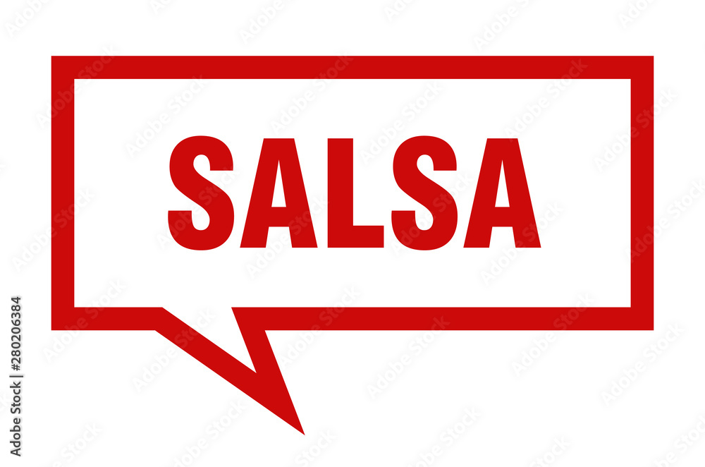 salsa sign. salsa square speech bubble. salsa salsa sign. salsa square speech bubble. salsa