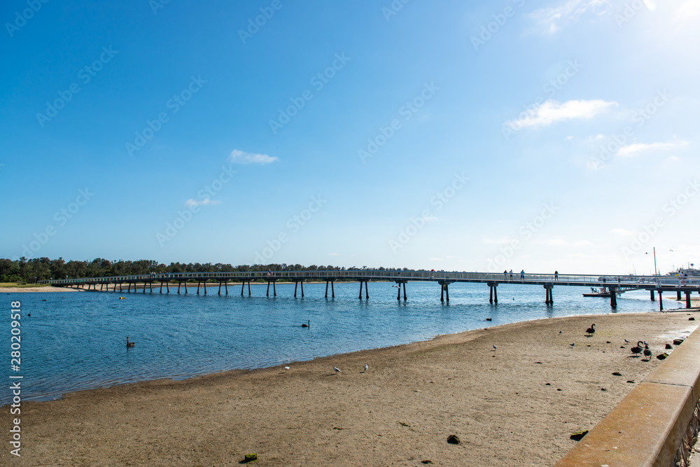 bridge on the beach