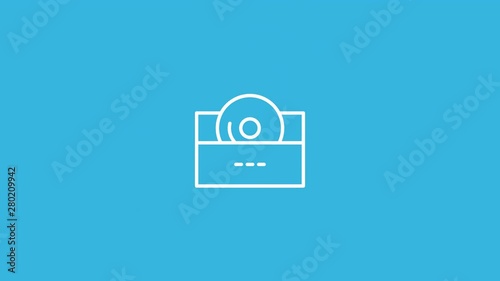 Information Line Icon Animation with Alpha stock video