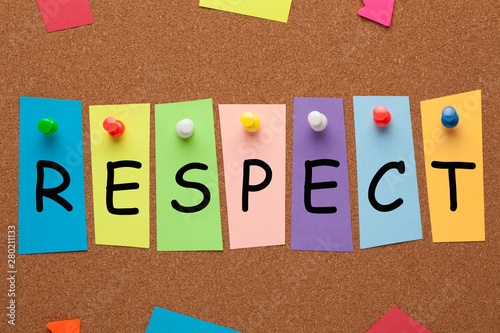 Εκτύπωση καμβά Respect On Colorful Stickers