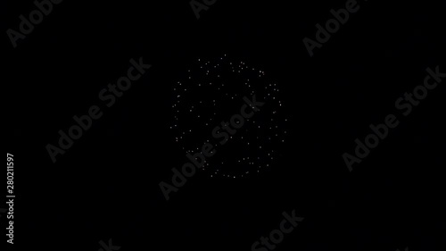 Slow Motion Of Beautiful Firework At Night. photo