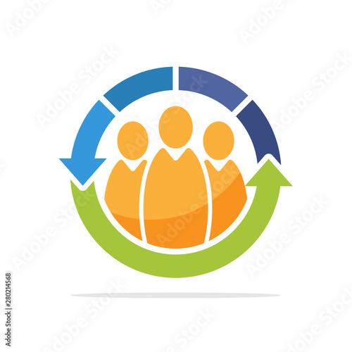 Illustration icon with the concept of social control