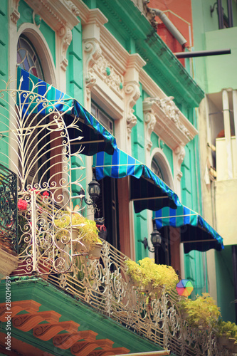 Canvas Print Balcon bleu